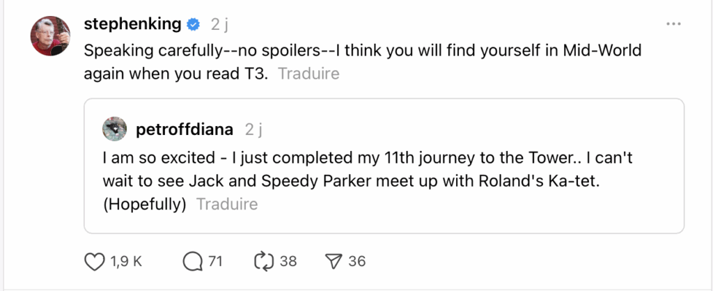 Talisman 3 prêt Stephen King la joie des livres